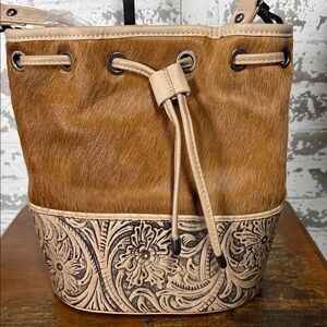 Chic Tan and Brown Women's Shoulder Bag